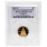 1989-W PR69 Deep Cameo US Vault $5 Gold Congress