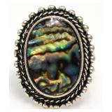 Vintage XL Abalone Designer Ring