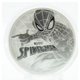 2017 Spiderman Marvel .999 Pure Silver Coin