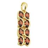 Genuine 2.00 ct Garnet Waterfall Pendant