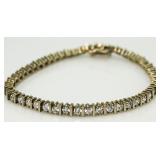 Brilliant 3.00 ct White Topaz Tennis Bracelet