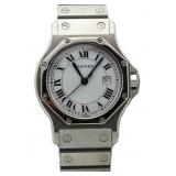 Ladies Cartier Octagon Santos Date Watch
