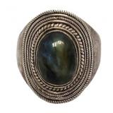 Vintage Oval Labradorite Estate Ring