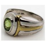 Vintage Oval Peridot Designer Ring