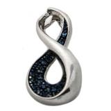 Beautiful Blue Diamond Infinity Pendant