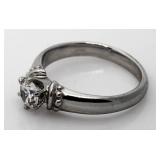 Brilliant White Topaz Solitaire Ring