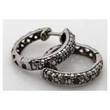 Diamond Huggie Earrings