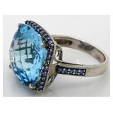 Cushion Cut 8.50 ct Aquamarine Designer Ring
