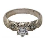 Brilliant 1.00 ct White Topaz Solitaire Ring