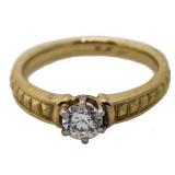 Brilliant White Topaz Solitaire Ring