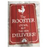 Wooden Rooster Sign