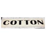 Metal Cotton Large Decor Sign