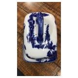 Blue Ironstone Butter-Cheese Dish