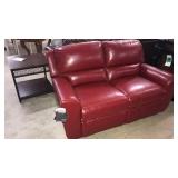 Ashley Durablend Red Reclining Love Seat