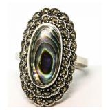 Vintage Large Abalone Estate Ring