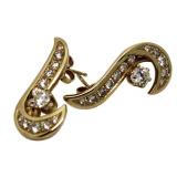 14kt Gold Brilliant 1.50 ct Diamond Earrings