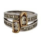 10kt Gold Quality 1.00 ct Baguette Diamond Ring