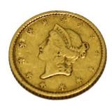 1853 Type 1 Liberty Head $1 Gold Piece