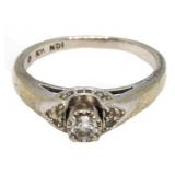 10kt Gold Brilliant 1/4 ct Diamond Solitaire Ring