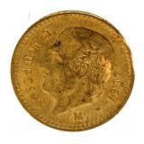 1907 BU Mexico Gold 5 Pesos