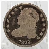1829 Capped Bust Silver Dime