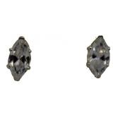 Fancy Marquise 1.00 ct White Topaz Earrings