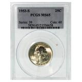1953-S MS65 Washington Silver Quarter