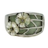 Mother Of Pearl Flower Ring
