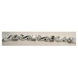 Briliant 2.50 ct White Topaz Infinity Bracelet
