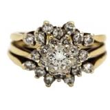 14kt Gold Antique 1.50 ct Diamond 2 pc Bridal