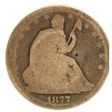 1877 Seated Liberty Silver Half Dollar
