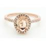 Oval 2.10 ct Morganite Designer Ring