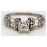 14kt Gold Cushion Cut 1.50 ct Diamond Ring