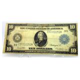 1914 Federal Reserve $10 Large Bank Note