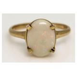 14kt Gold Oval 2.00 ct Genuine Fire Opal Ring