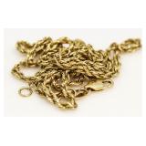 14kt Gold 20" Rope Necklace
