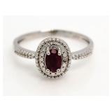 Genuine Ruby & Diamond Ring