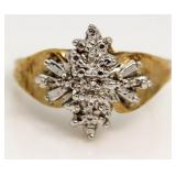 10kt Gold Diamond Estate Ring