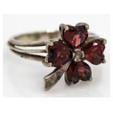 Gorgeous 4.00 ct Orange Sapphire Hearts Ring