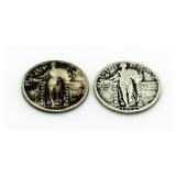 (2) 1925 & 1926 Standing Liberty Silver Quarters