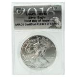 2016 MS70 American Eagle Silver Dollar w