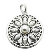 Pearl & White Topaz Designer Pendant