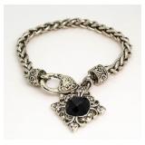 Black Gemstone Fashion Bracelet