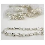 (14) Wholesale Lot - Silver Toned Link Bracelets