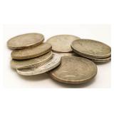 (10) Mixed Date Peace Silver Dollars