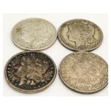 (4) Mixed Date Morgan Silver Dollars