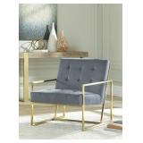 A300027 Mid Century Gold Sea Front Accent Chair