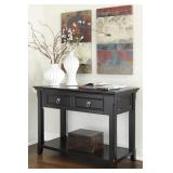 Ashley t811-4 Greensburg Black Sofa Table -Drawers