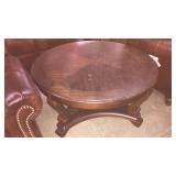 Round Cherry Coffee Table - As-Is