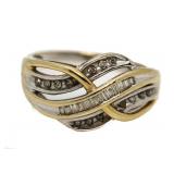 14kt Gold Two Tone 1/2 ct Diamond Designer Ring